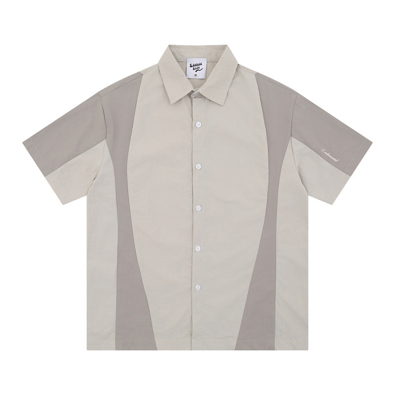 Hip Hop Shirts For Boys Lapel Shirt Short Sleeve, Summer T-Shirt