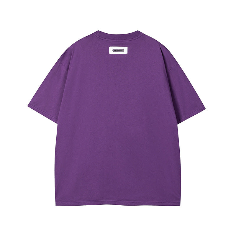 Vintage Tišö Rt Love Pendant Short Sleeve T-Shirt Summer Loose Top