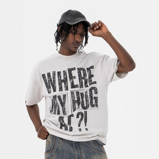 Vintage 90s Hip Hop Clothing Summer Vintage Crew Neck Short Sleeve T-Shirt