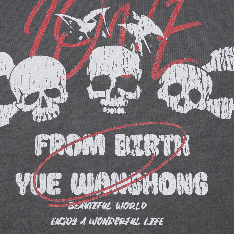 Hip hop clothing new york summer hip hop skull t-shirt short sleeve