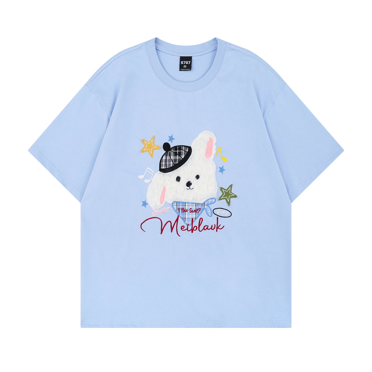 Distorted vintage short sleeve t-shirt summer oversize t-shirt