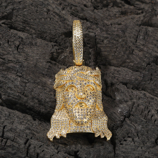 Jewelry Necklace Tide Zircon Portrait Pendant Vintage Necklace Spectrum Royalty Far East