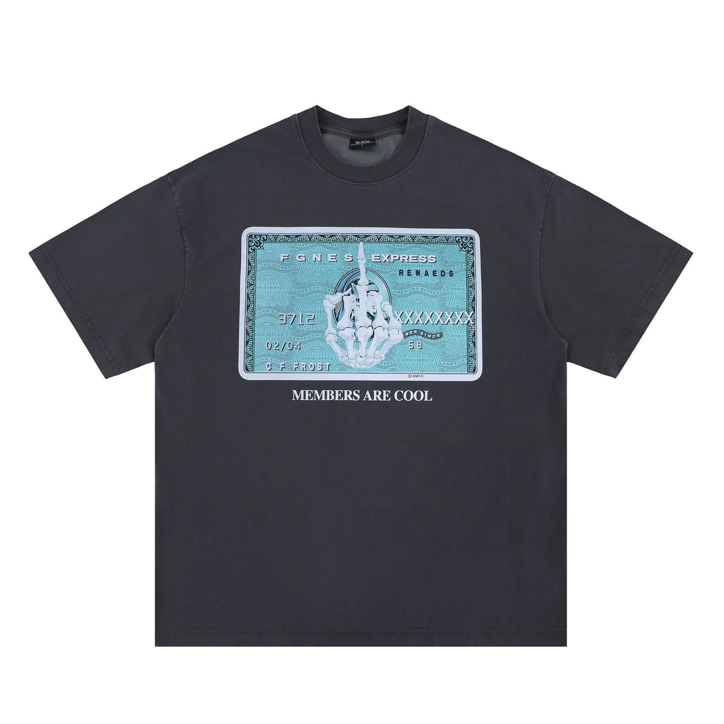 Vic Streetwear Skull Finger Print Summer Vintage Short Sleeve T-Shirt