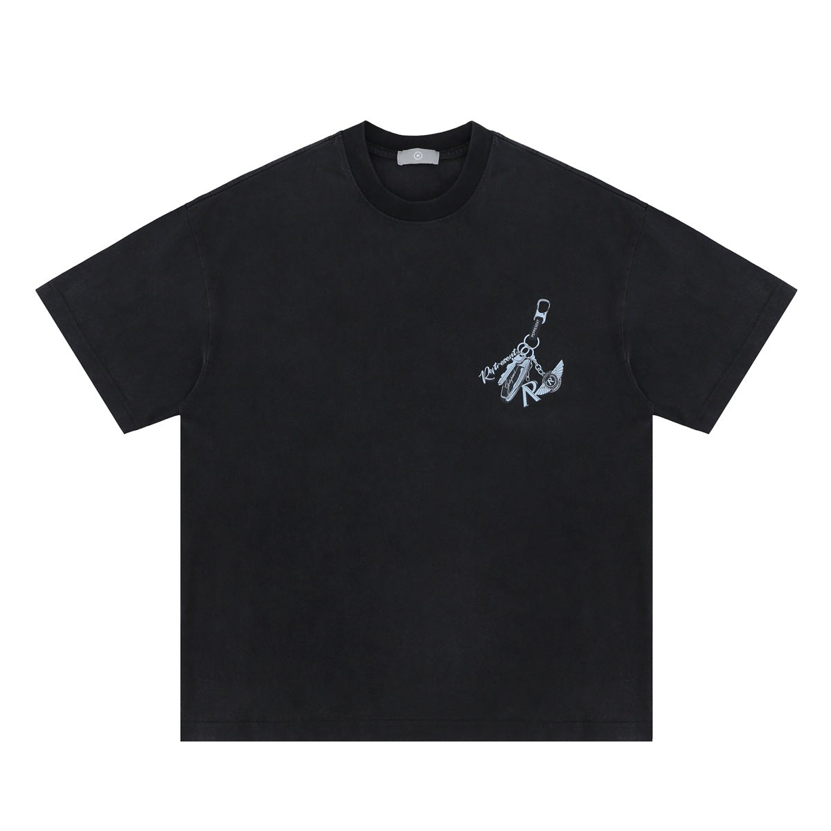 Vintage College Shirts Hip Hop Oversize Short Sleeve Tee