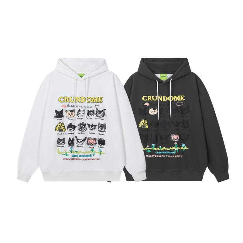 Vice streetwear embroidered cartoon sweater