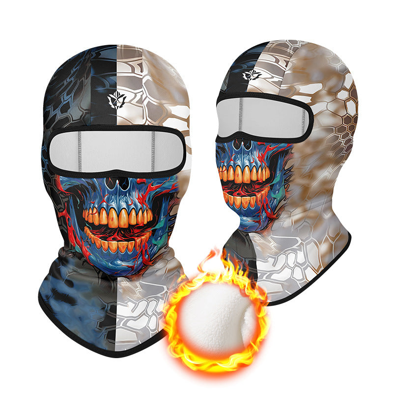 Cycling Windproof Hood Winter Warm Windproof Cold Fleece