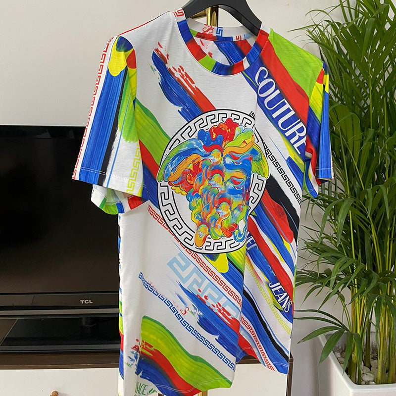 East Coast Shirts Summer Digital Print Men's Crew Neck Short Sleeve T-Shirt