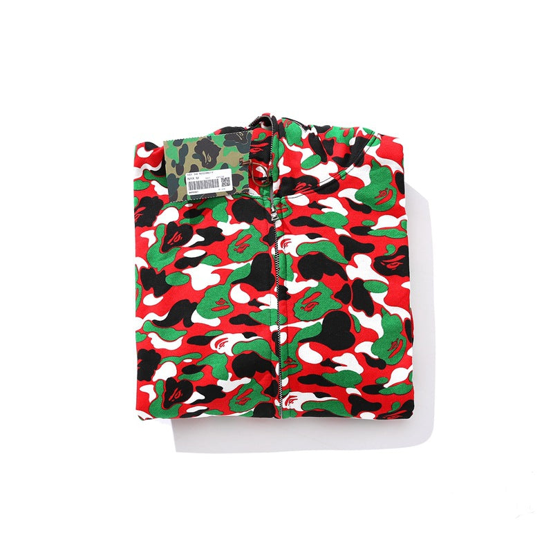 Ape Hoodie Limited Multi-Colour Camouflage Shark Sweater Hoodie Jacket