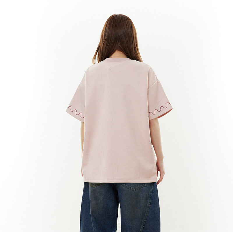 New York Hip Hop Style Crew Neck Short Sleeve T-Shirt Summer Loose Casual T-Shirt