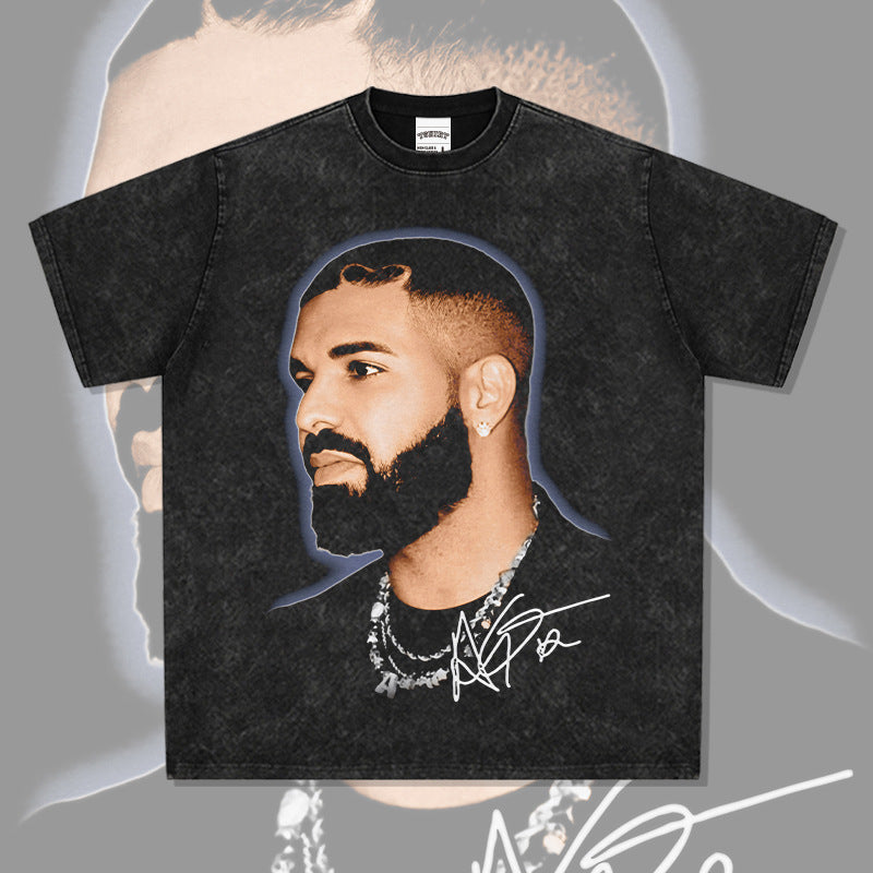 Marcas streetwear usa vintage drake Drake print short sleeve t-shirt