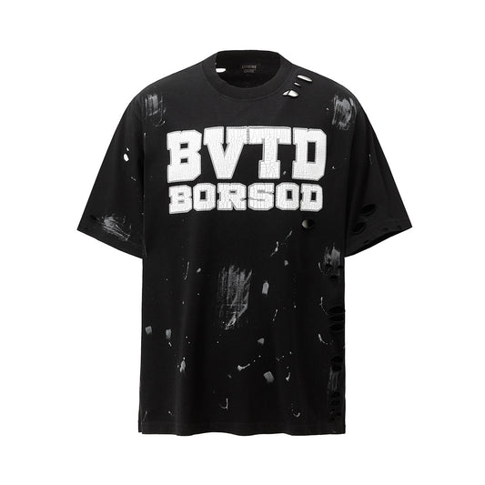 Retro Style Shirt For Men Summer Hip Hop tee Graffiti Print Short Sleeve T-Shirt