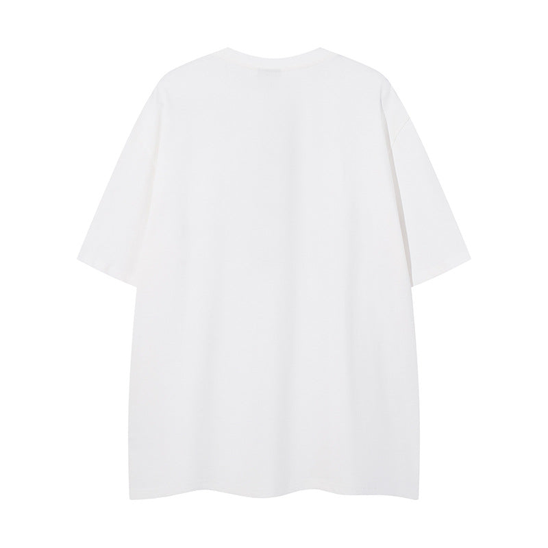 Distorted vintage short-sleeved t-shirt summer oversize casual top