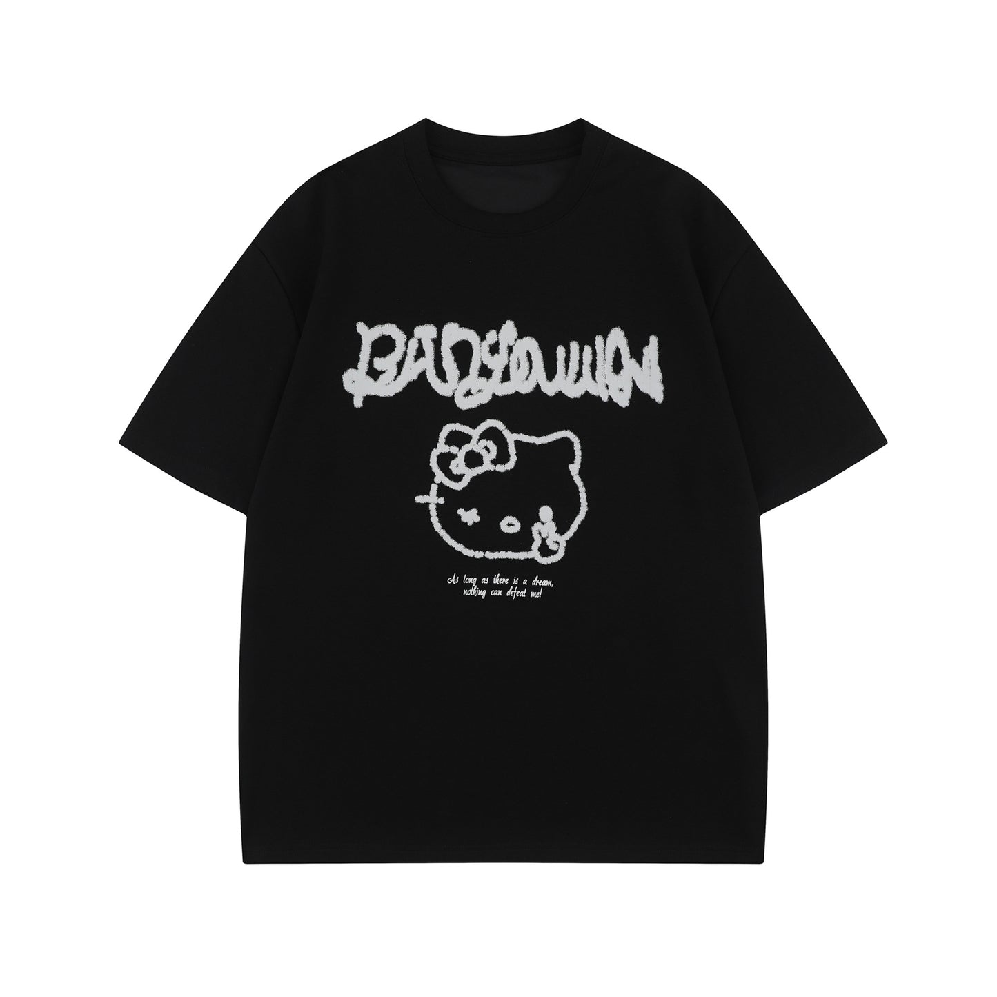 Unisex T-shirts Summer Cartoon KT Cat Men's Loose Short Sleeve T-Shirt
