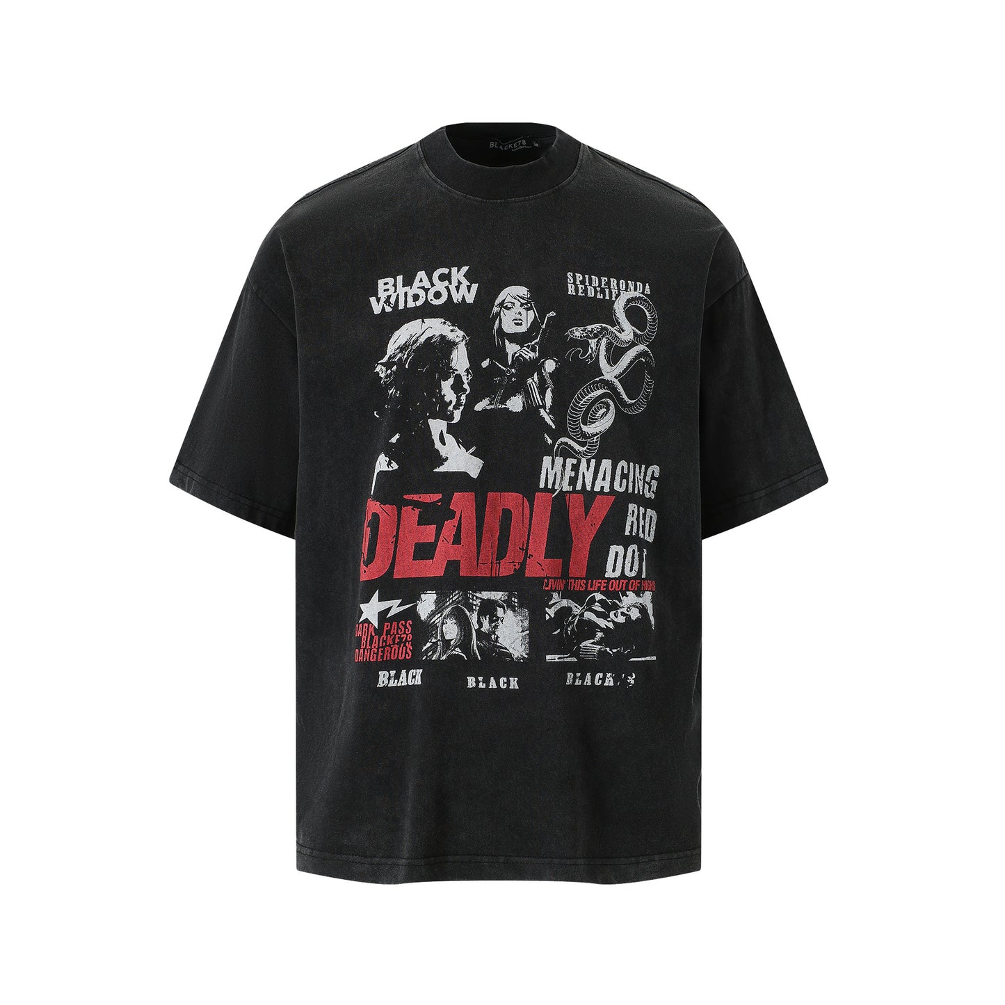 Hip hop clothing new york summer hip hop python t-shirt short sleeve