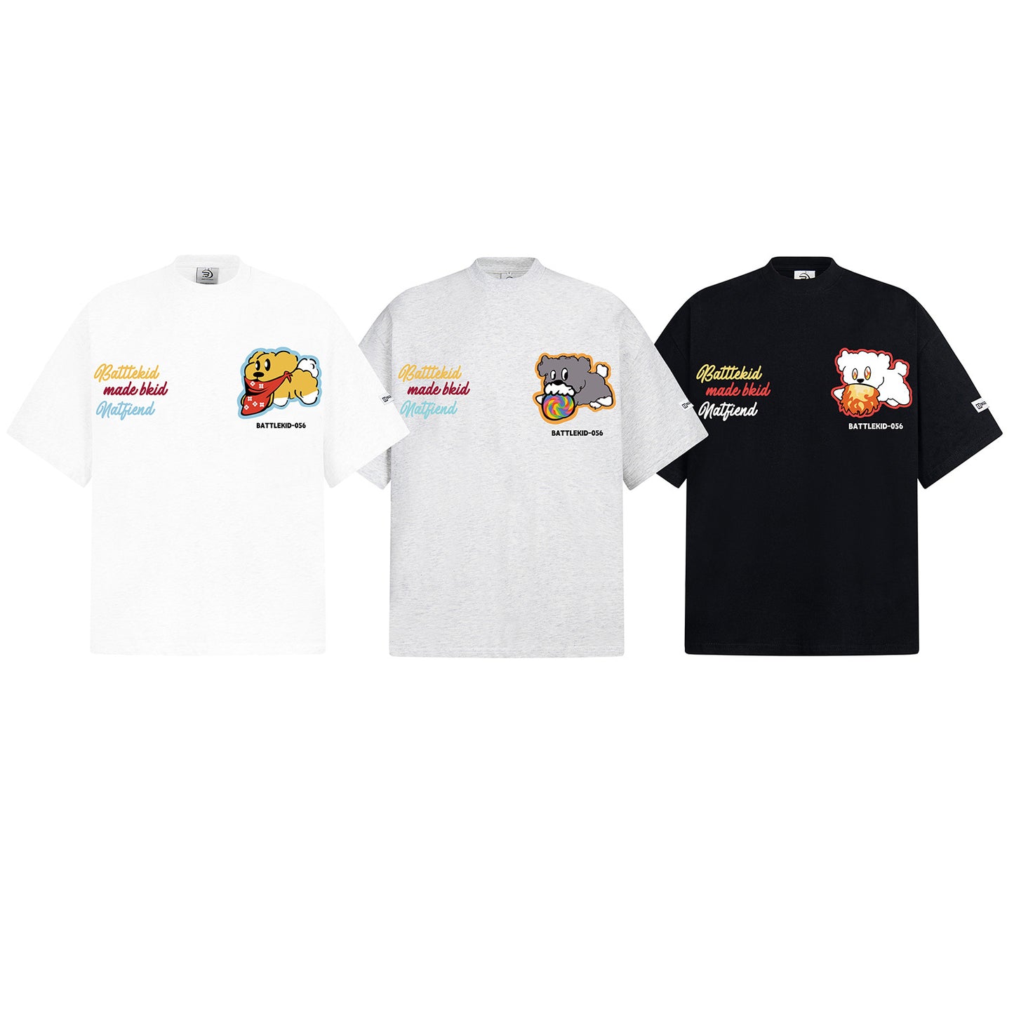 Hip Hop Clothes New York Puppy Embroidered Short Sleeve T-Shirt
