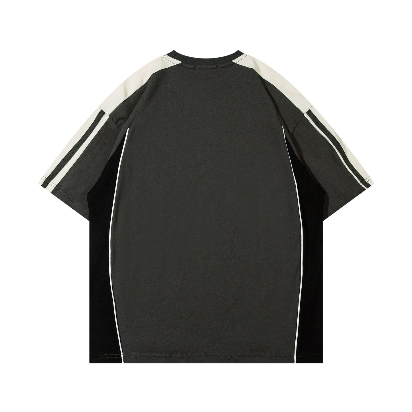 Hustle vintage racing suit short-sleeved t-shirt short-sleeved crew neck sports top