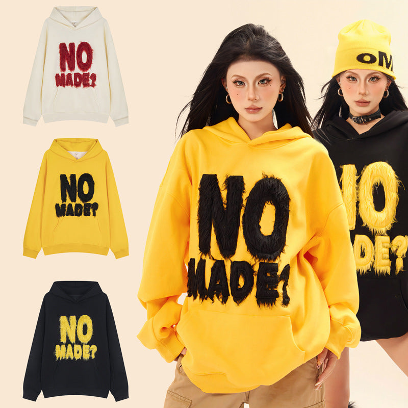 Streetwear Hoodie Autumn/Winter Alphabet Hooded Sweater Loose Hoodie