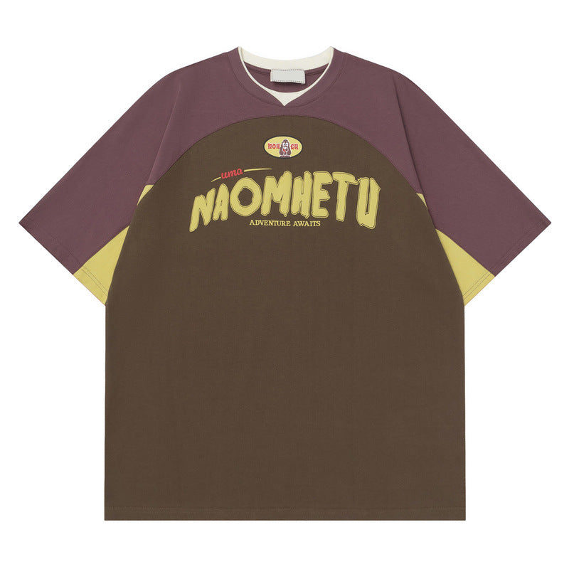 Racing oversized t shirt short sleeve t-shirt oversize loose racing t-shirt