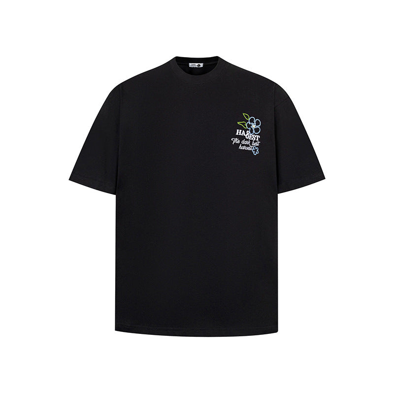 Nyc 1990 Shirt Floral Letter Embroidery Short Sleeve T-Shirt