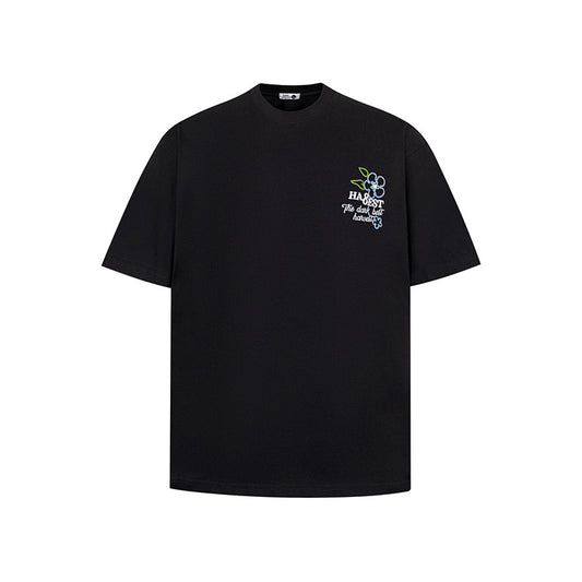 Nyc 1990 Shirt Floral Letter Embroidery Short Sleeve T-Shirt