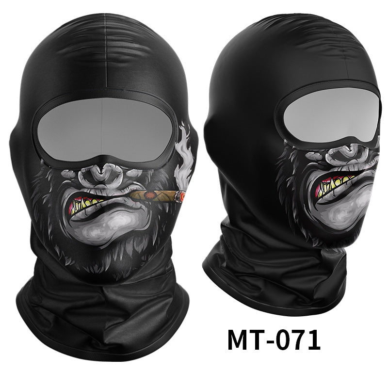 Cycling Windproof Hood Breathable Sunscreen Men's and Women's Ice Silk Fabric