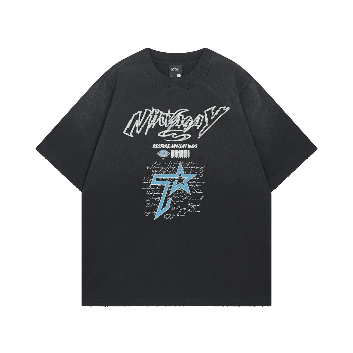 Nyc T Shirt Letter Print Short Sleeve T-Shirt Loose Top