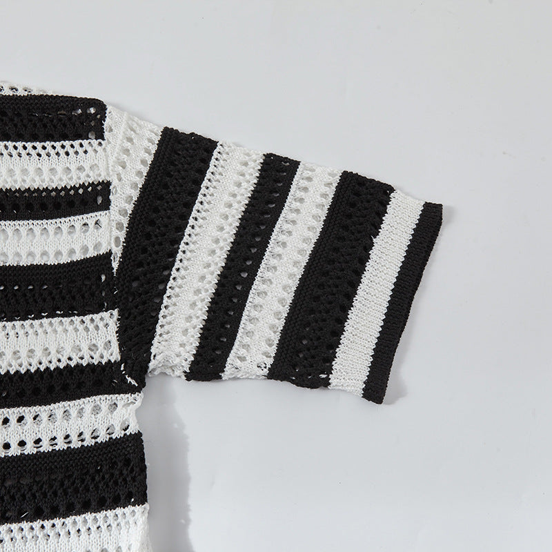 Nyc 1990 Shirt Vintage Colored Striped Knitted Sweater Casual Shirt Top