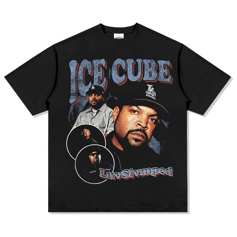 New york hip hop shop vintage hip hop Ice Cube print short sleeve t-shirt