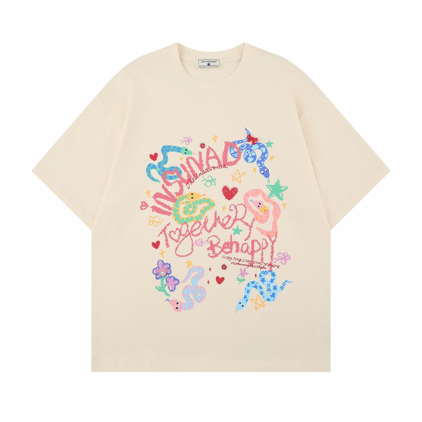 Vintage tarz t shirt vintage snake print short sleeve t-shirt