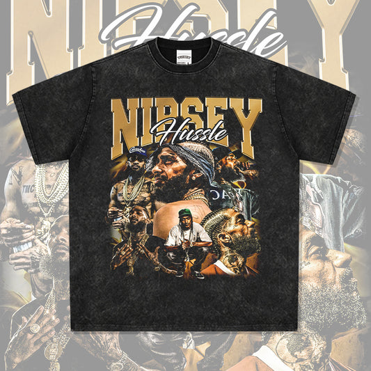 Marcas streetwear usa vintage Nipsey print short sleeve t-shirt