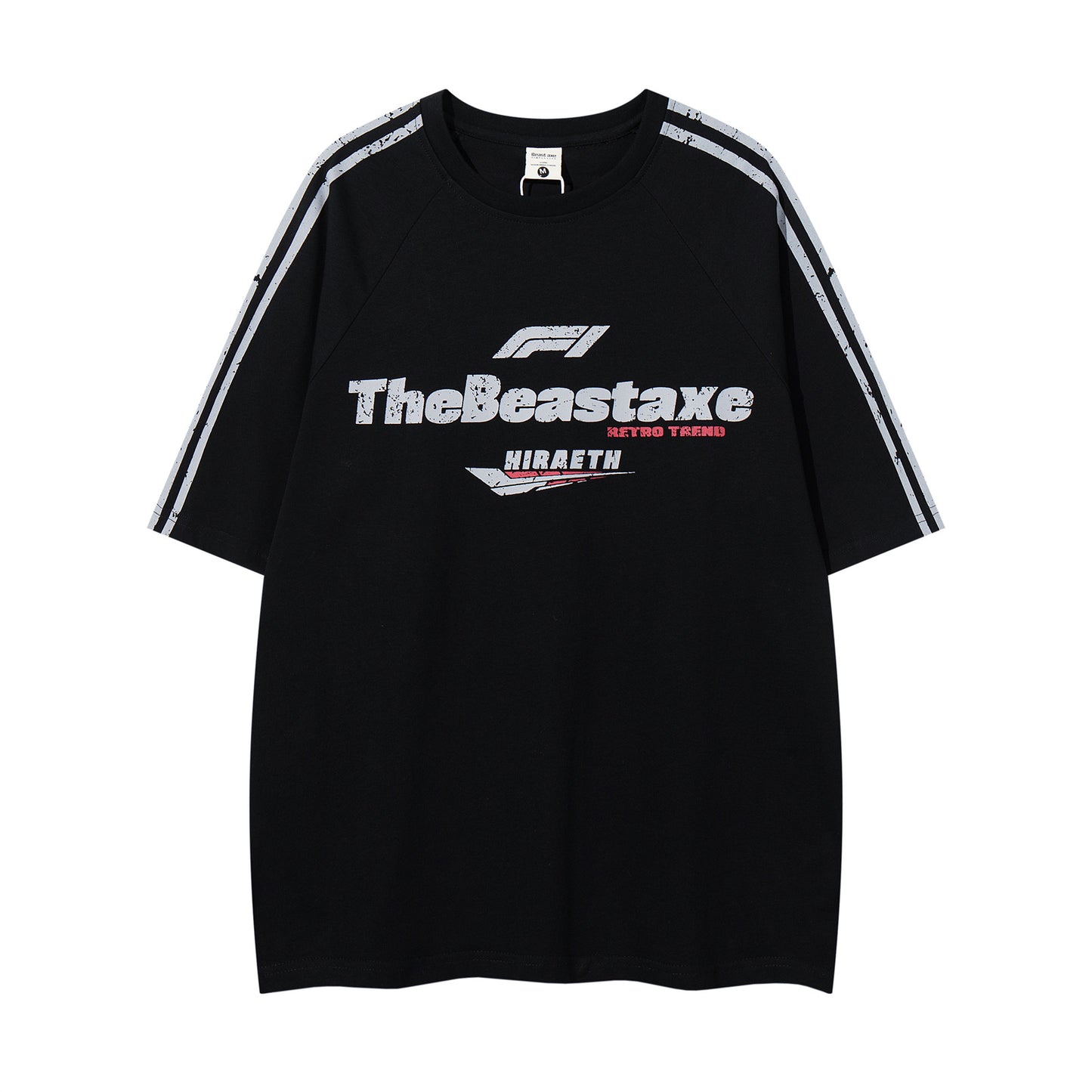 Distorted vintage summer short sleeve t-shirt
