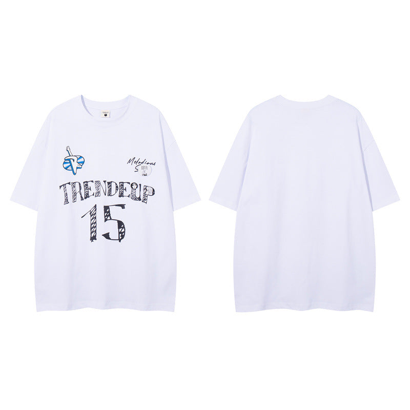 US drip outfits Summer Vintage Casual Loose Short Sleeve T-Shirts