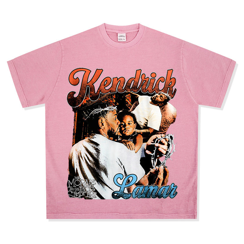 New york hip hop shop vintage hip hop kung fu kendrick print short sleeve t-shirt