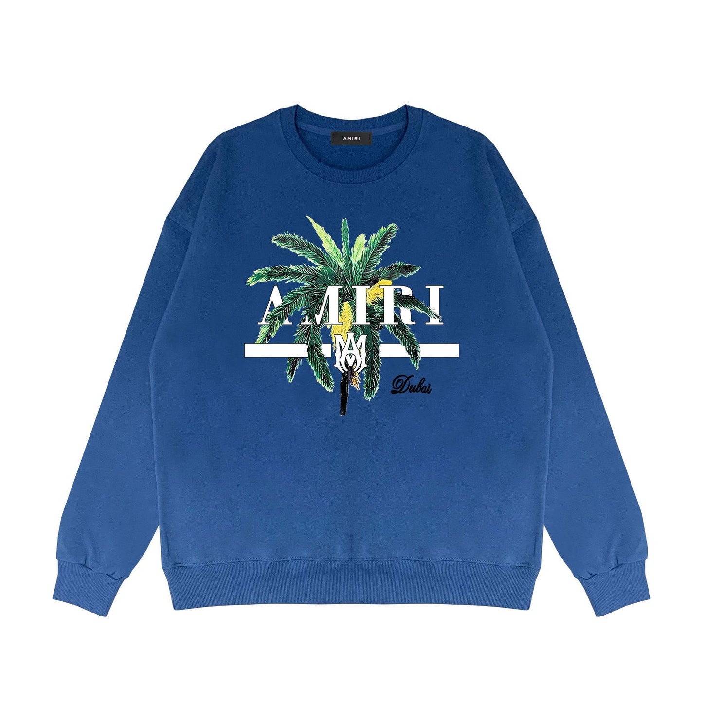 Amiri Long Sleeved Shirt Fashion Brand Crew Sweatshirts round Neck Sweater