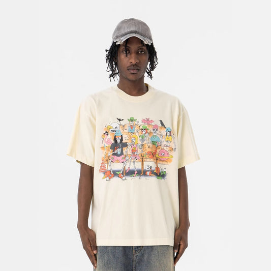 Vintage 90s Hip Hop Clothing Summer Loose Casual Short Sleeve T-Shirt