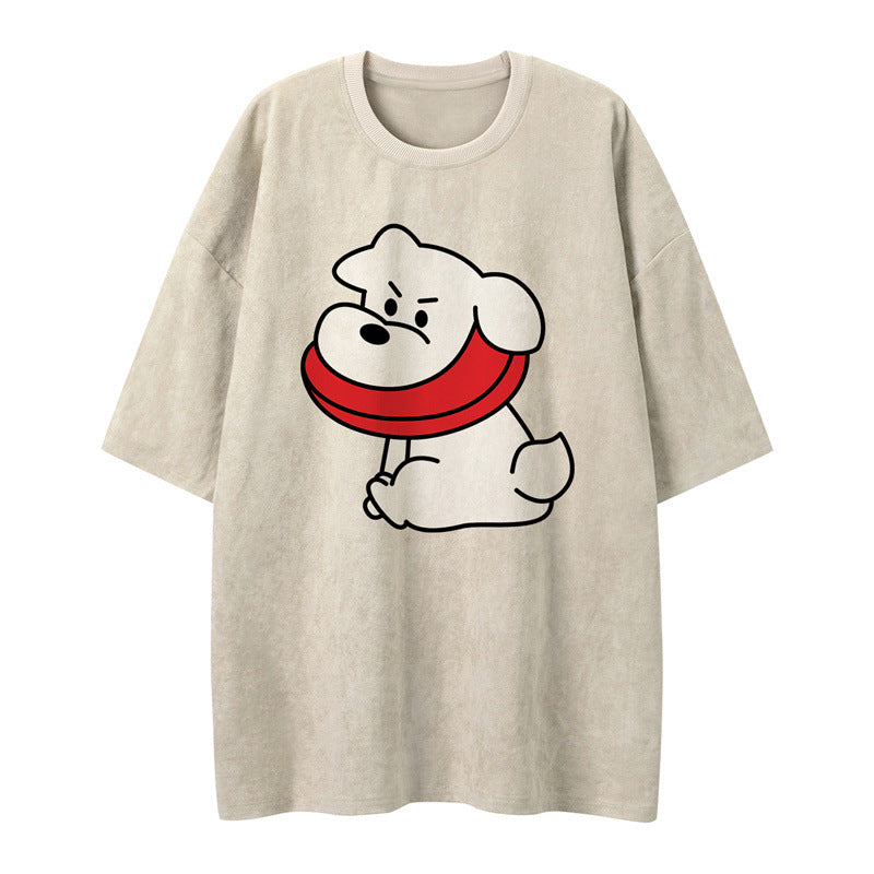 US drip outfits summer doggy casual loose short sleeve T-Shirts