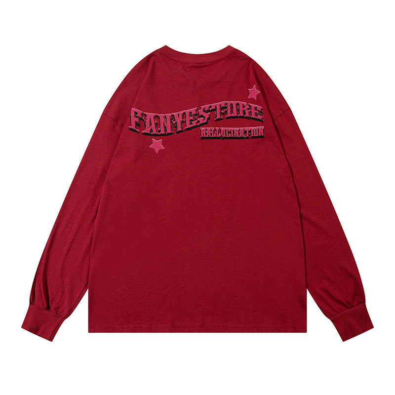 Vintage Usa Shirt Pussy Print Long Sleeve T-Shirt oversize