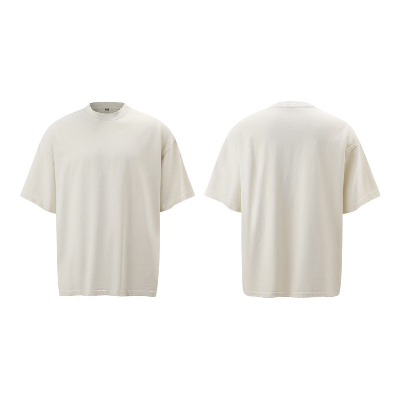 Stone Wash T shirt Old Wash T-shirt Short Sleeve Loose oversize