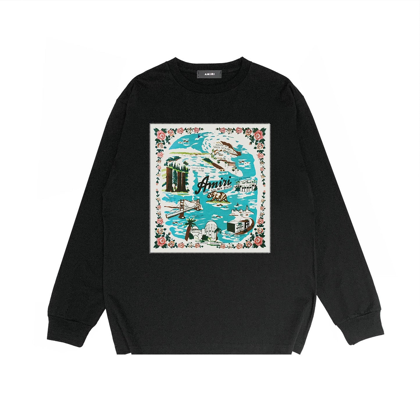 Amiri Long Sleeve Shirt Fashion Brand Long Sleeve Long-Sleeved T-shirt Blouse