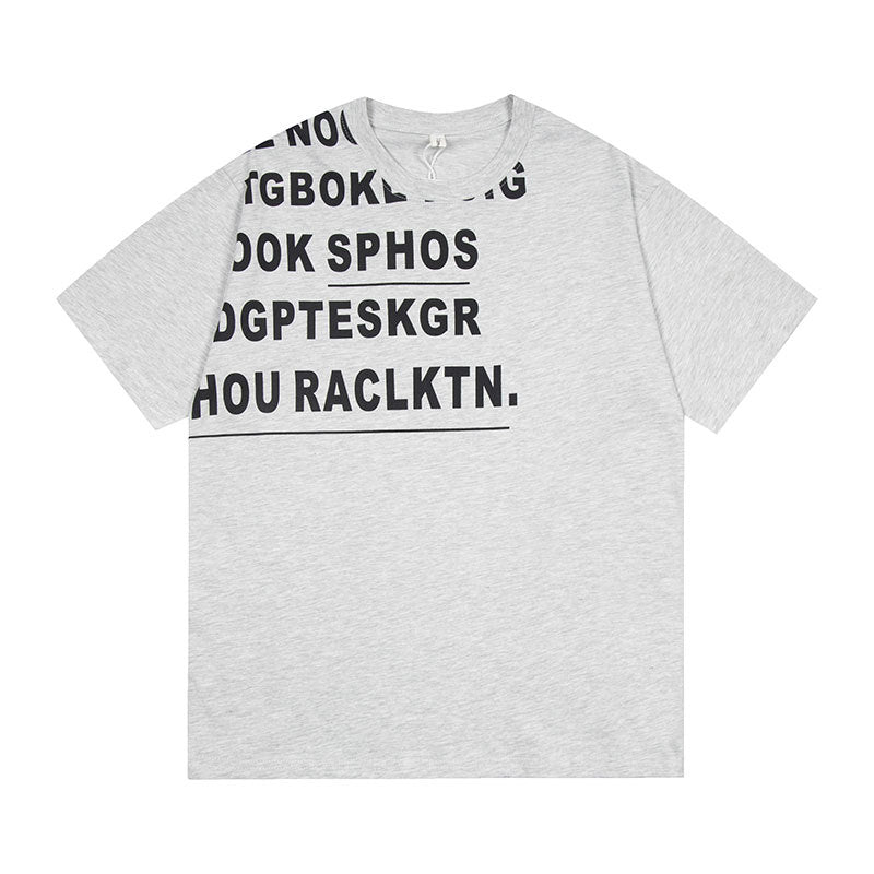 Vintage Tišö Rt Letter Print Short Sleeve T-Shirt Summer Loose Top