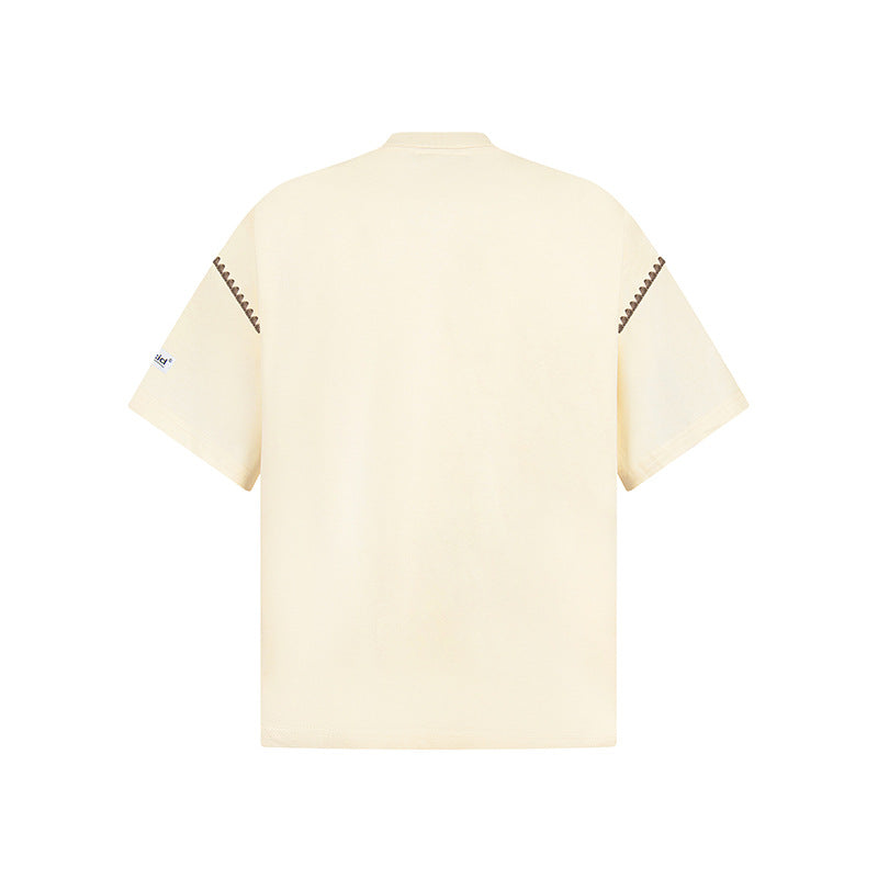 Hip Hop Clothes New York Vintage Embroidered Crew Neck Short Sleeve T-Shirt Summer Loose Top