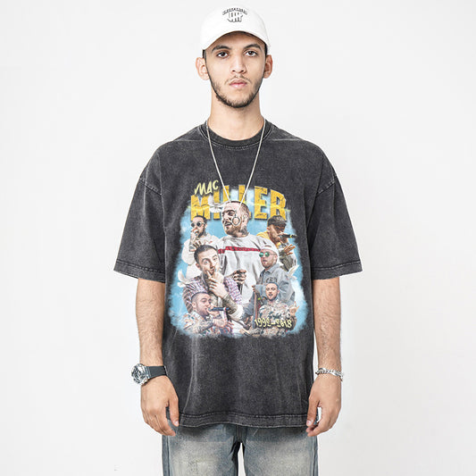 Cool t rapper mac miller hip hop singer print short sleeve t-shirt
