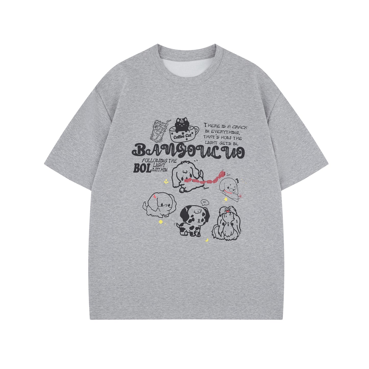 Unisex T-shirts Summer Vintage Cartoon Men's Loose Short Sleeve T-Shirt
