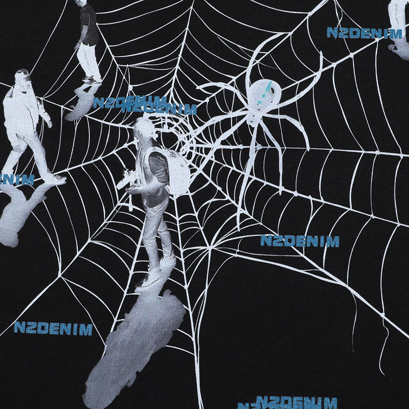 Hip hop shirt summer hip hop spider web t-shirt short sleeve