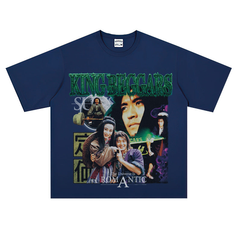 Film Star T Shirt Stephen Chow Short Sleeve American Retro Loose T-shirt