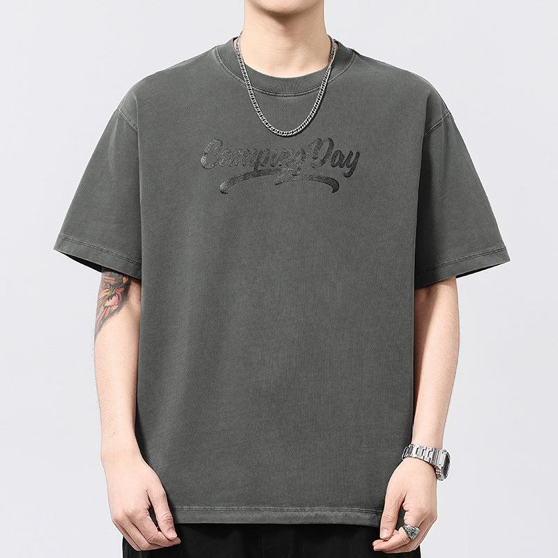 Men T-shirts Printed Short Sleeve Summer Loose Top
