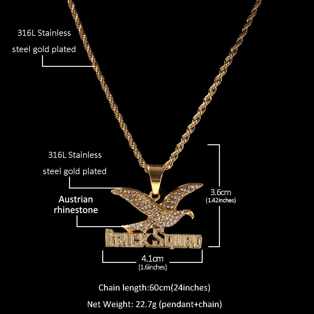 Jewelry Creative Cross Pendant Necklace Animal Cannabis rapper Dog Tags