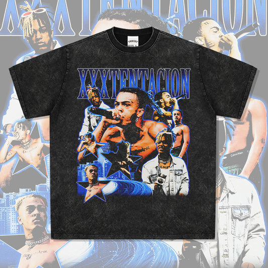 New york hip hop shop vintage hip hop XXXTENTACION print short sleeve t-shirt