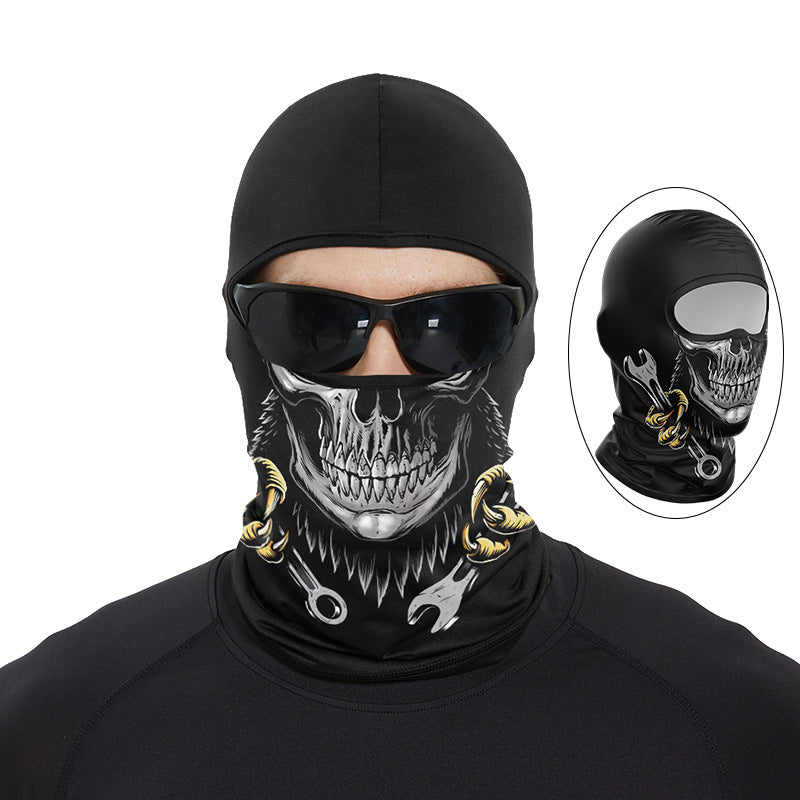 Cycling Windproof Hood Summer Sunscreen Ice Silk Fabric