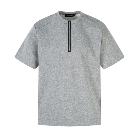 Ye T Shirt Summer Zipper T-Shirt Short Sleeve